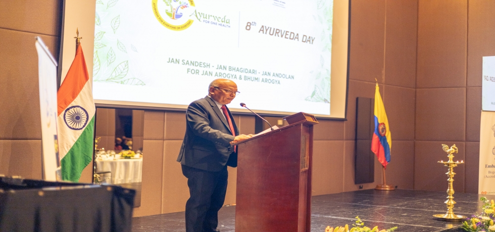 The Indian Embassy in Bogotá celebrated the 8th Ayurveda Day on November 17th, 2023.